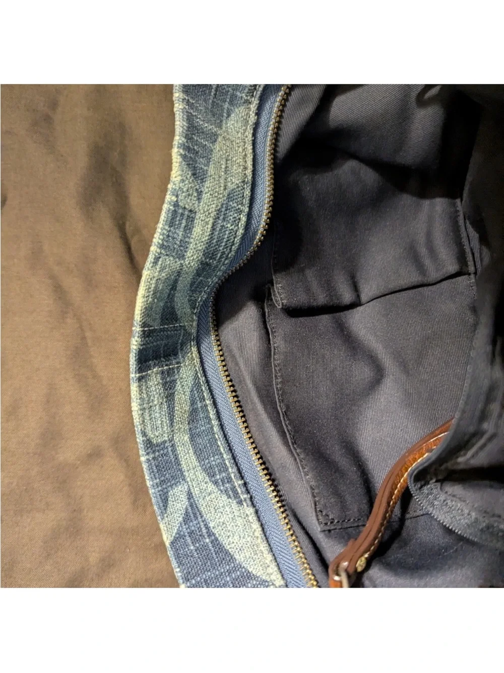 Coach Carly Blue denim Signature
